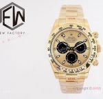 (EW Factory) Swiss Made Rolex Daytona Panda Yellow Gold Watch in A7750